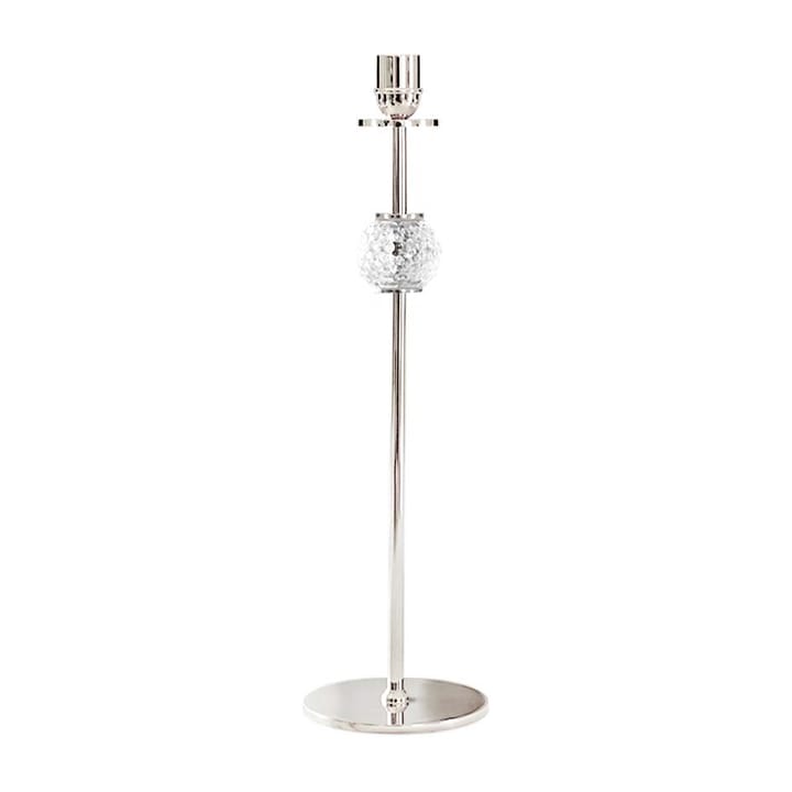La Luna candle sticks 40 cm, Nickel-plated brass and glass Hilke Collection