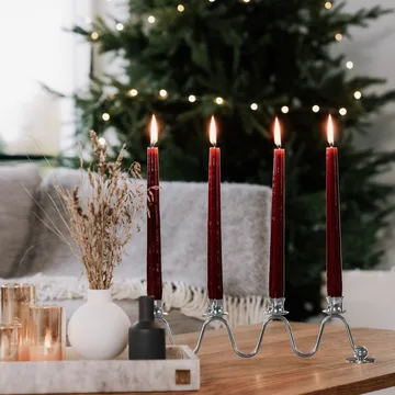 Lignano Sabbiadoro Advent candlestick - Nickel-plated brass - Hilke Collection