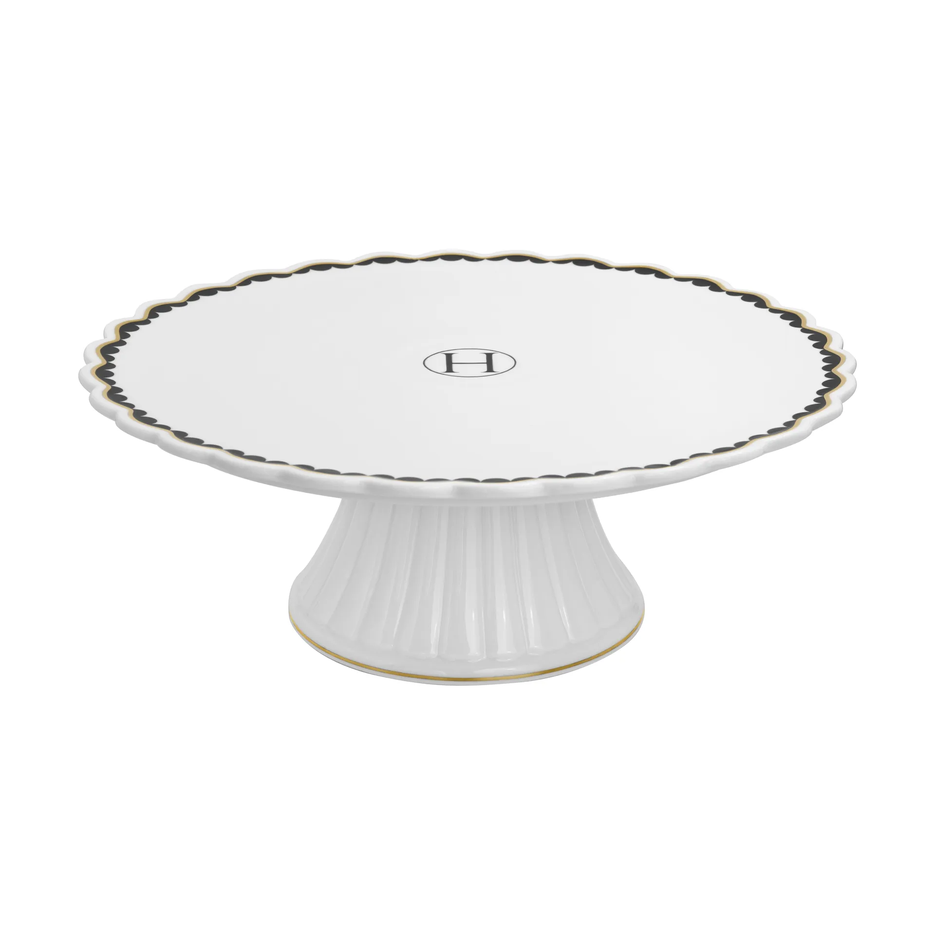Lignano Sabbiadoro cake stand Ø26 cm, Black glossy Hilke Collection