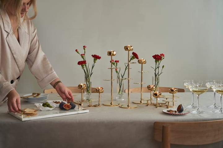 Ninfea Alta candlestick 40 cm, Brass Hilke Collection