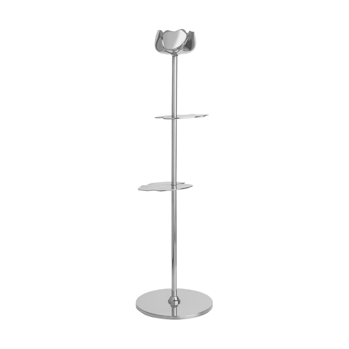 Ninfea Alta candlestick 40 cm - Nickel-plated brass - Hilke Collection