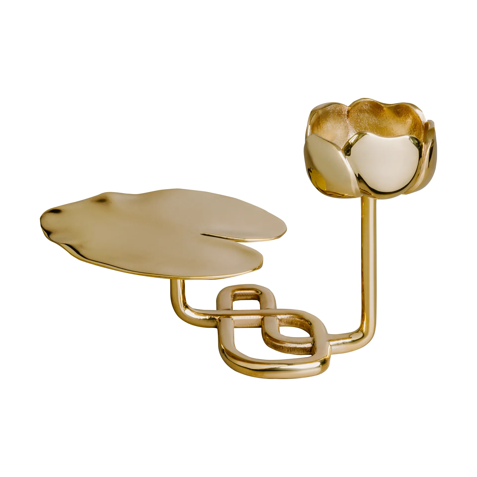 Ninfea No.1 candlestick, Brass Hilke Collection