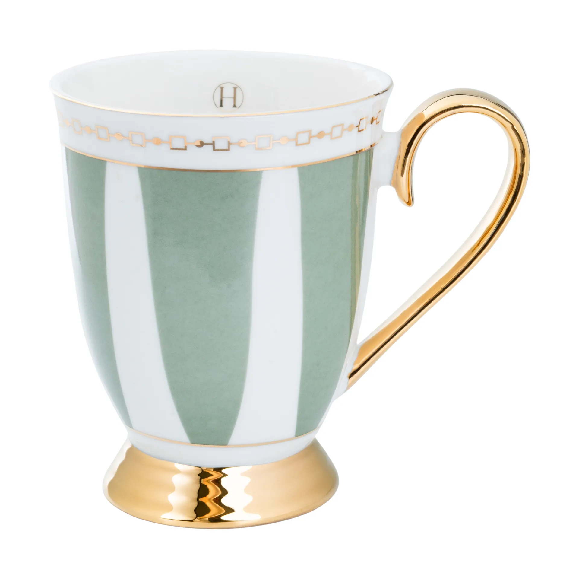 Stripes Sage mug, 28 cl Hilke Collection