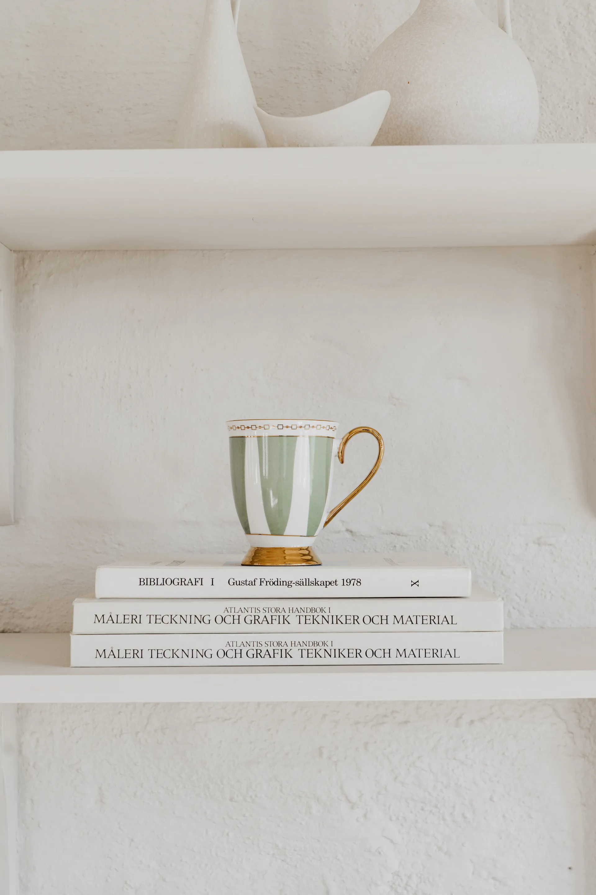 Stripes Sage mug, 28 cl Hilke Collection