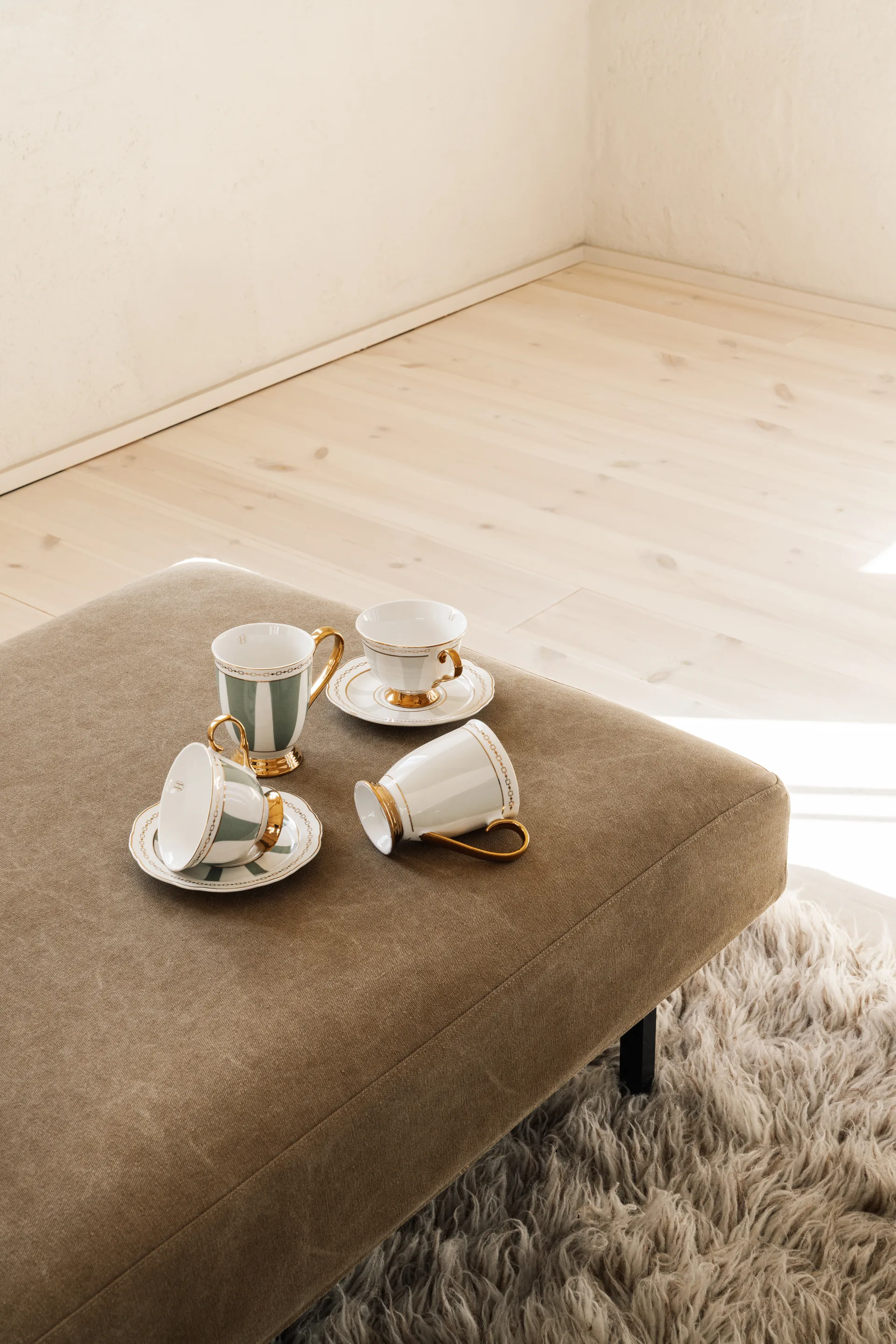 Stripes Sage mug, 28 cl Hilke Collection