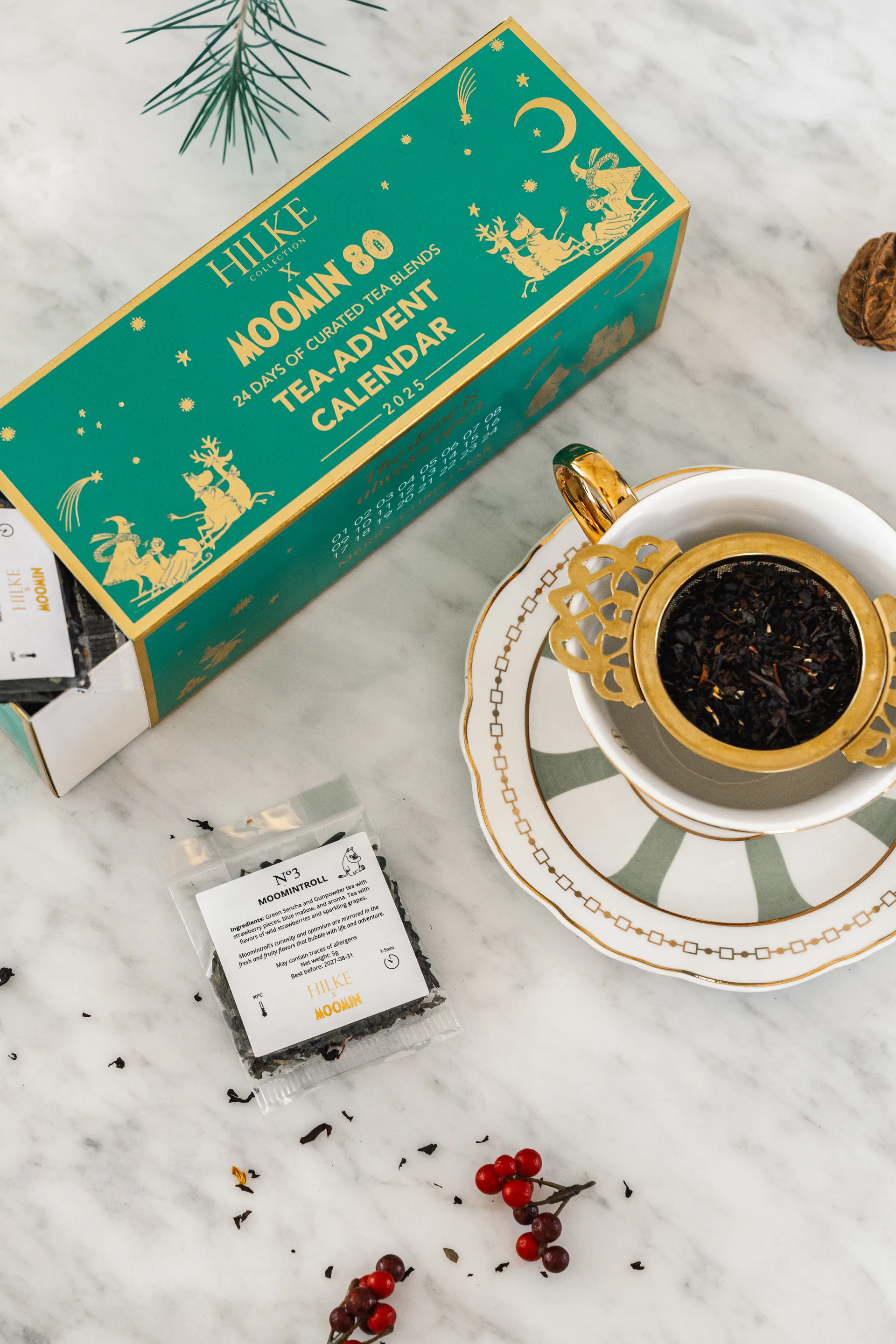 Strisce Salvia cup with saucer, 22 cl Hilke Collection