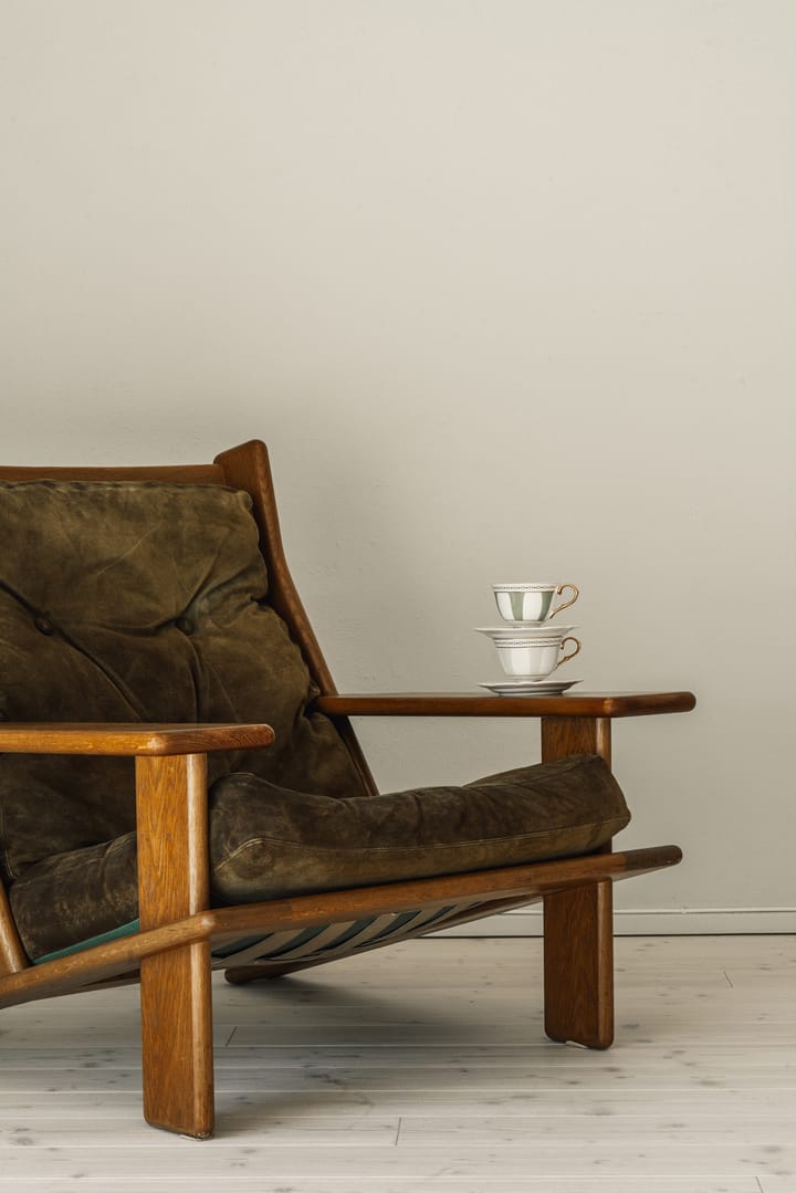 Strisce Tortora cup with saucer, 22 cl Hilke Collection