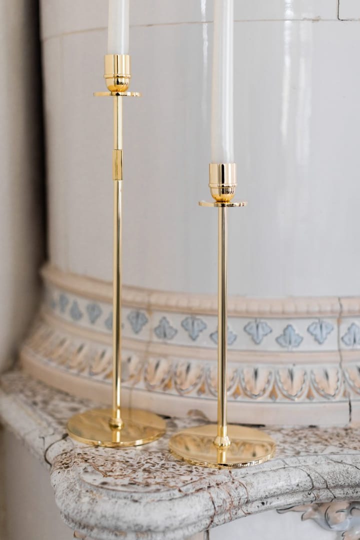 Tuti candle sticks 40 cm, Solid brass Hilke Collection