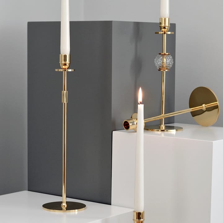 Tuti candle sticks 40 cm, Solid brass Hilke Collection