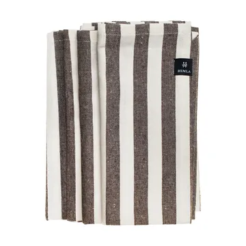 Bretagne fabric napkin 50x50 cm 4-pack - Chocolate - Himla