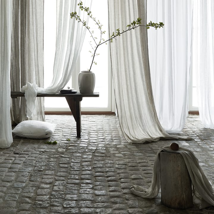 Dalsland curtain, Mother of pearl, pleat band and channel Himla