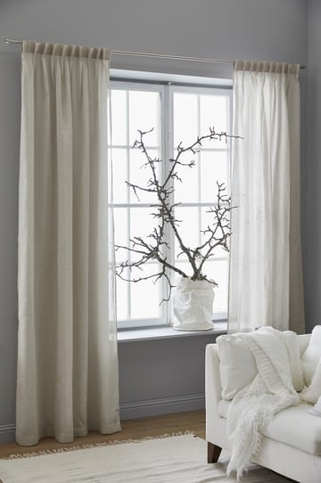 Dalsland curtain with heading tape and channel - Oatmeal - Himla