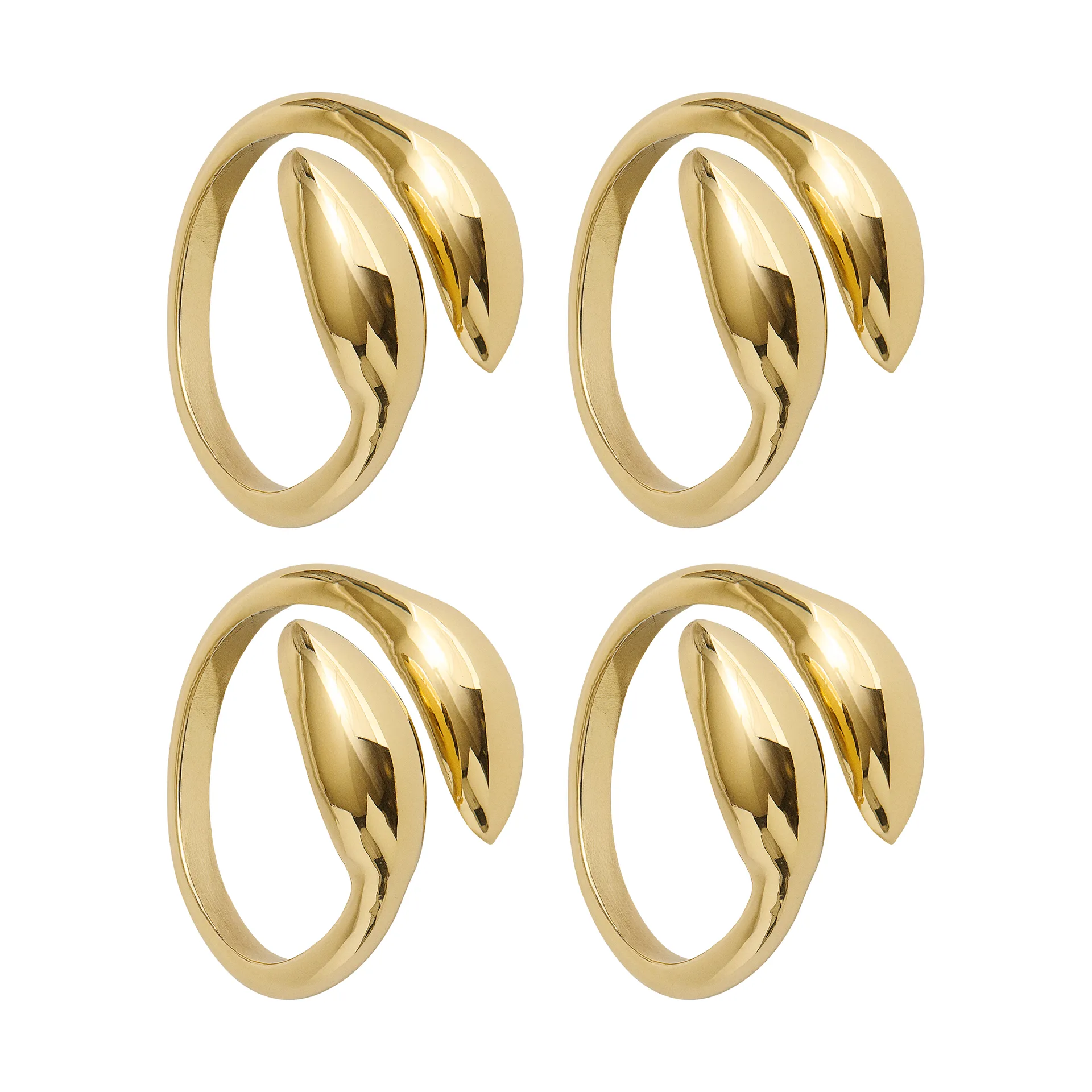 Inverness napkin ring, Brass, 4-pack Himla