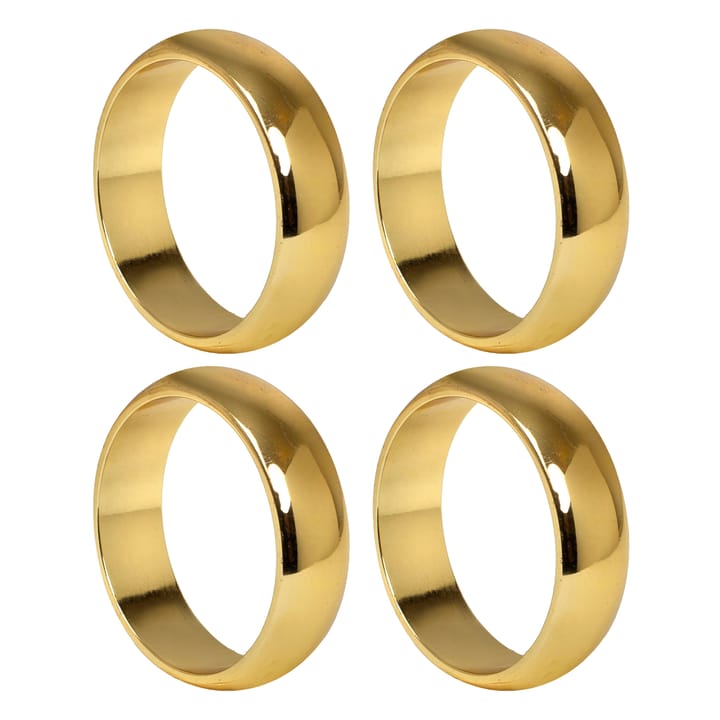 Monaco napkin ring Ø4 cm 4-pack - Brass - Himla