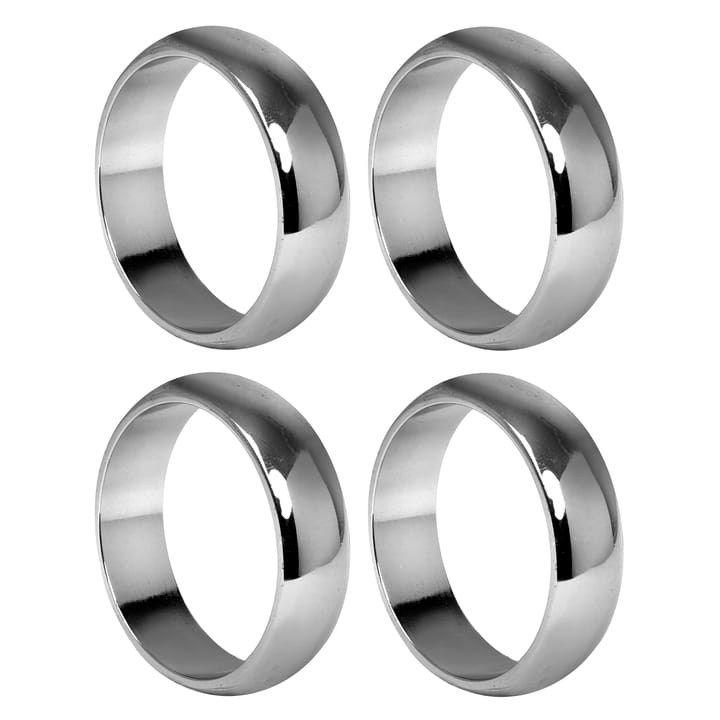 Monaco napkin ring Ø4 cm 4-pack, Silver Himla