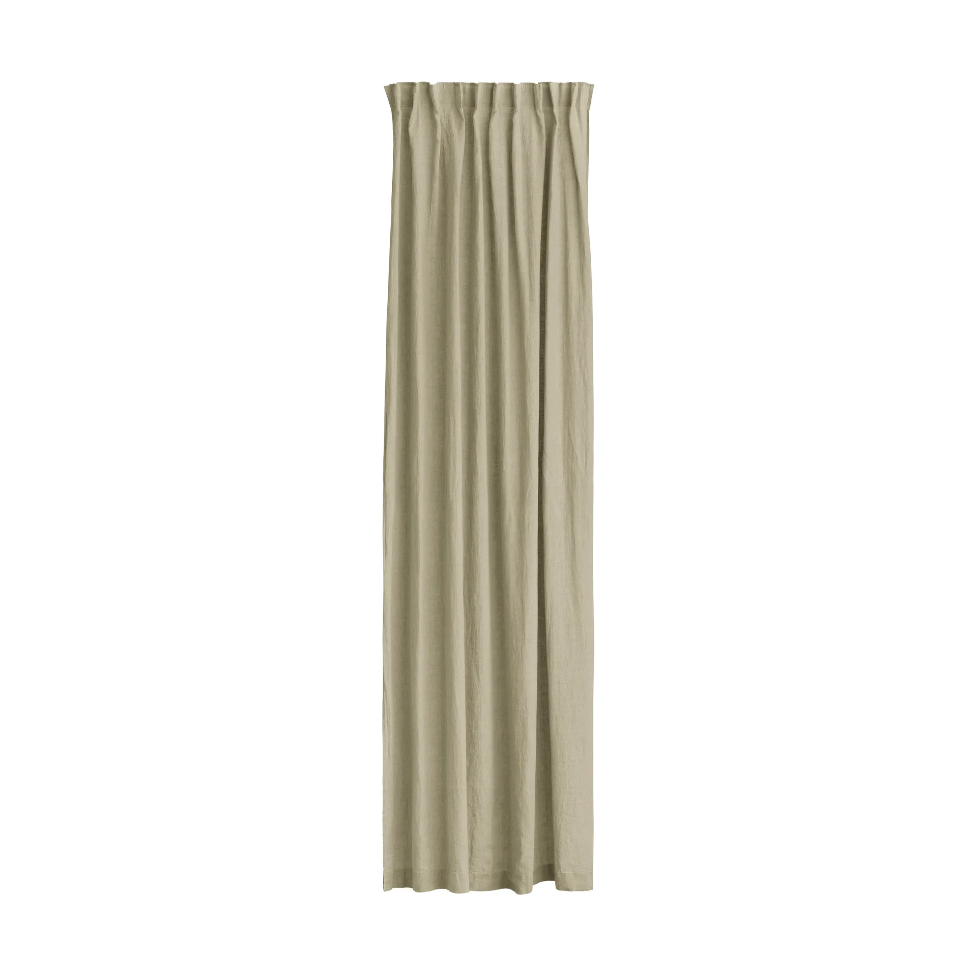Sunrise curtain with pleat band 140x290 cm, Organic (green) Himla