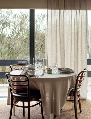 Sunrise curtain with pleat band 280x250 cm - Vintage (grey) - Himla