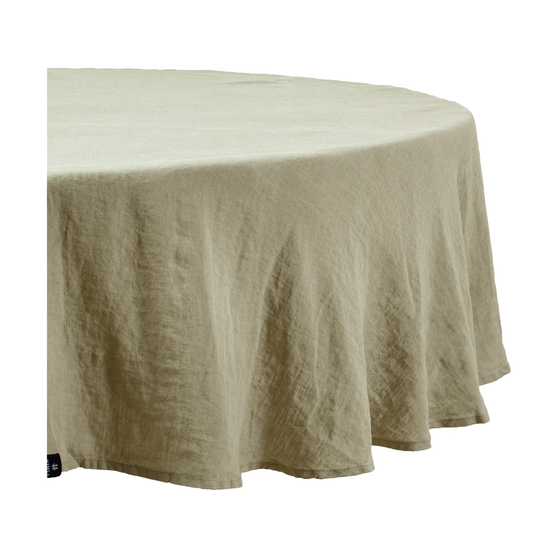 Sunrise round linen tablecloth, Organic (green), Ø160 cm Himla