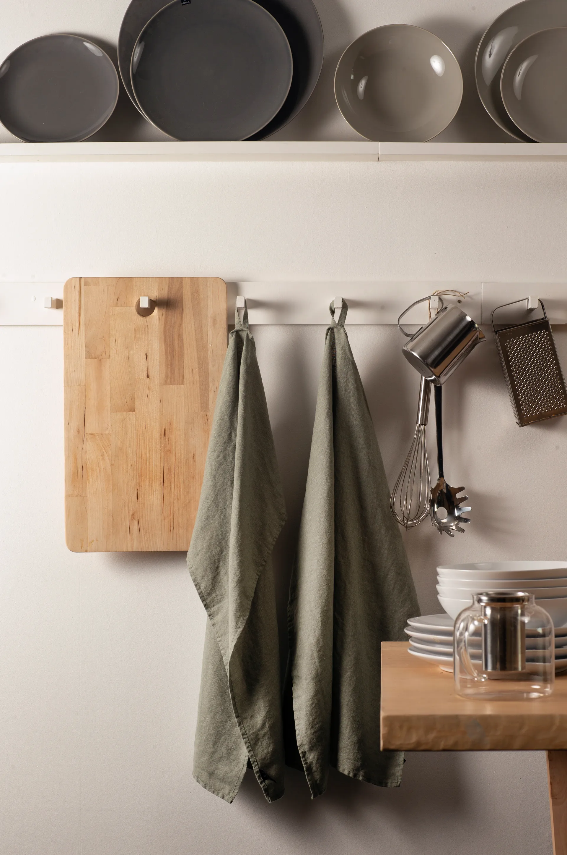 Sunshine kitchen towel 2-pack, Sage Himla