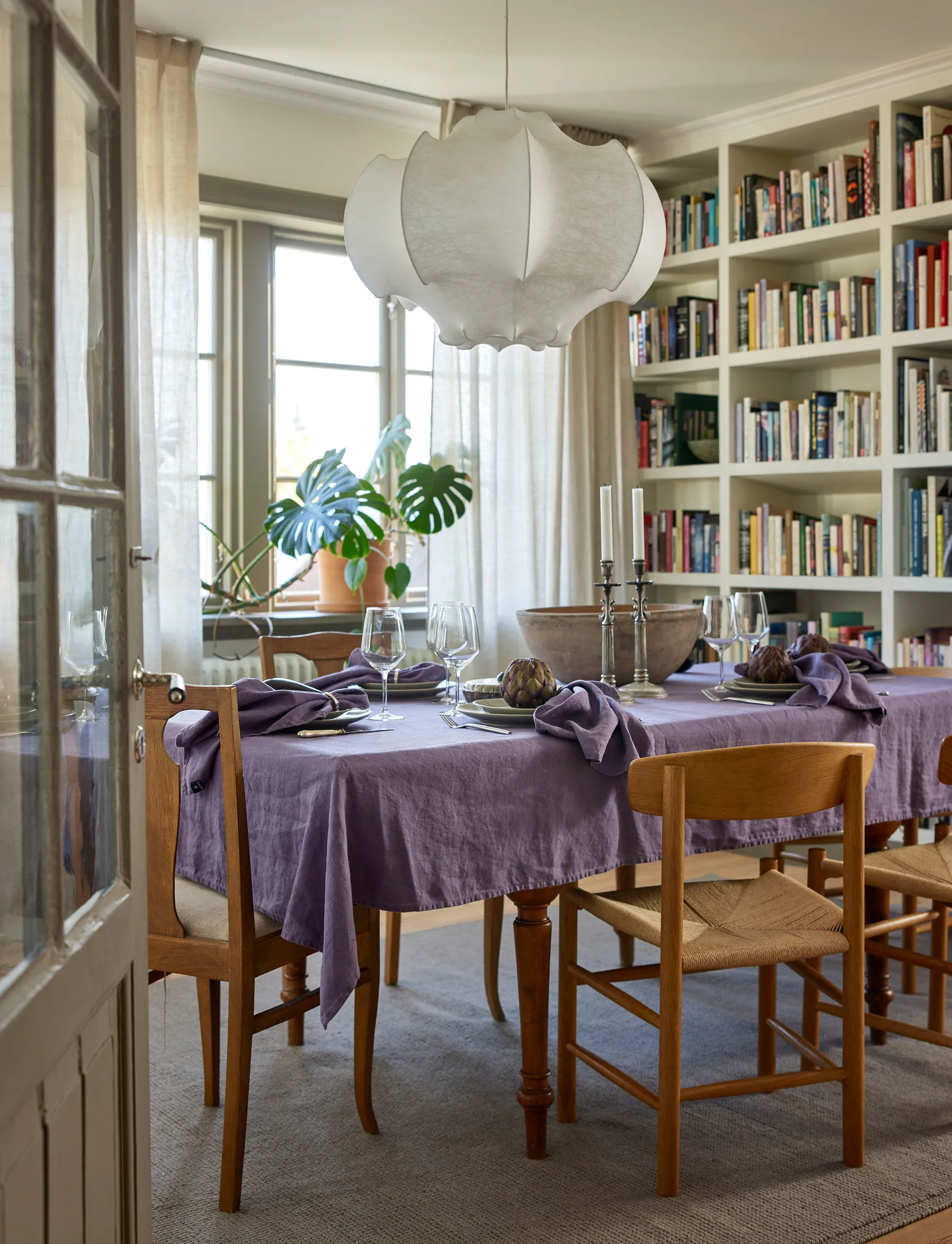 Sunshine tablecloth, Lavender, 145x330 cm Himla