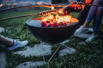 BOWL 57 fireplace - Black-silver, star base - Höfats