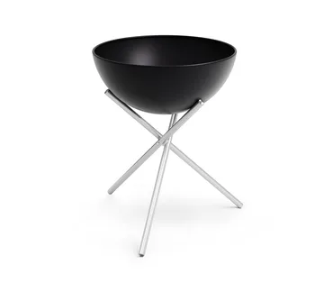 BOWL 57 fireplace - Black-silver, tripod stand - Höfats