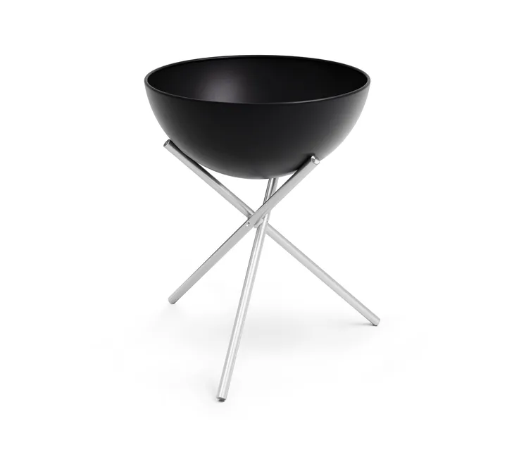 BOWL 57 fireplace - Black-silver, tripod stand - Höfats