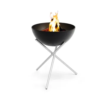 BOWL 57 fireplace - Black-silver, tripod stand - Höfats