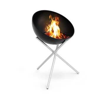 BOWL 57 fireplace - Black-silver, tripod stand - Höfats