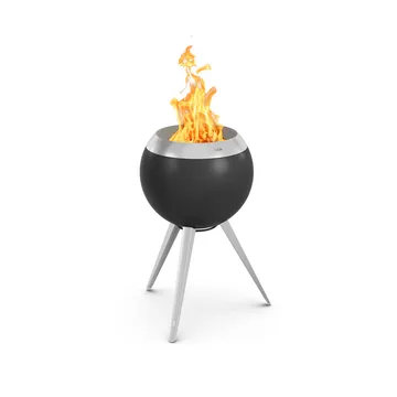 MOON 45 fireplace - Black-silver, tall stand - Höfats