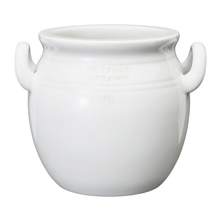 Höganäs Ceramic jar 1 l, White Höganäs Keramik