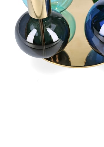 Bubble 4-arm candlestick Ø17.5x12 cm - Blue-green-smoke - Holmegaard