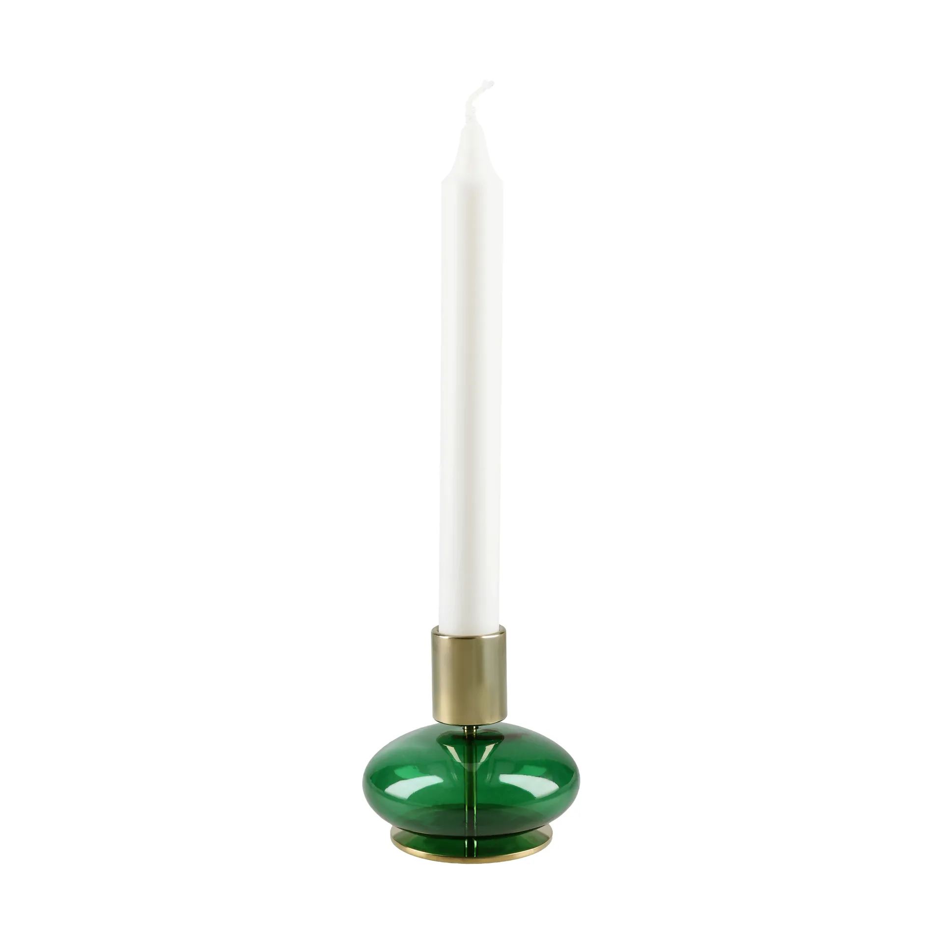 Bubble candle holder 8 cm, Green Holmegaard