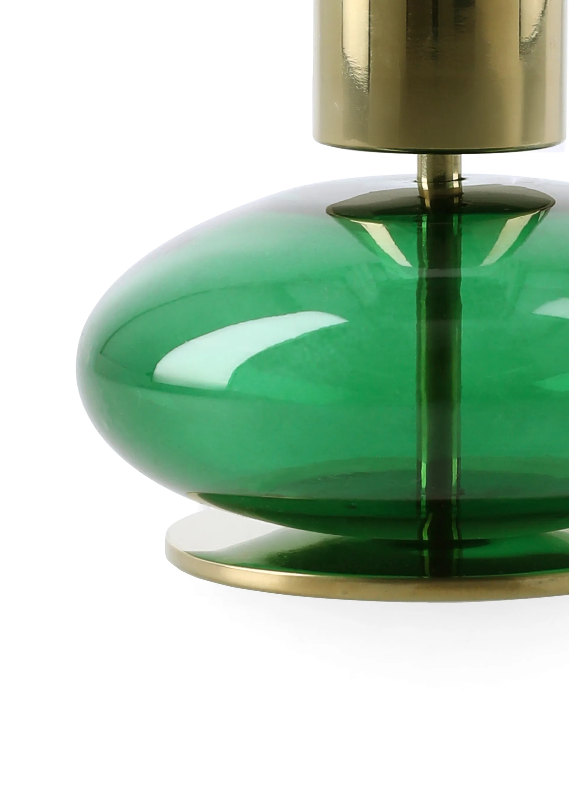 Bubble candle holder 8 cm, Green Holmegaard