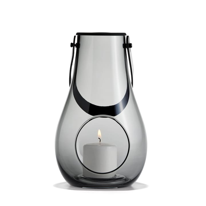 Design with Light candle holder smoke, 25 cm Holmegaard