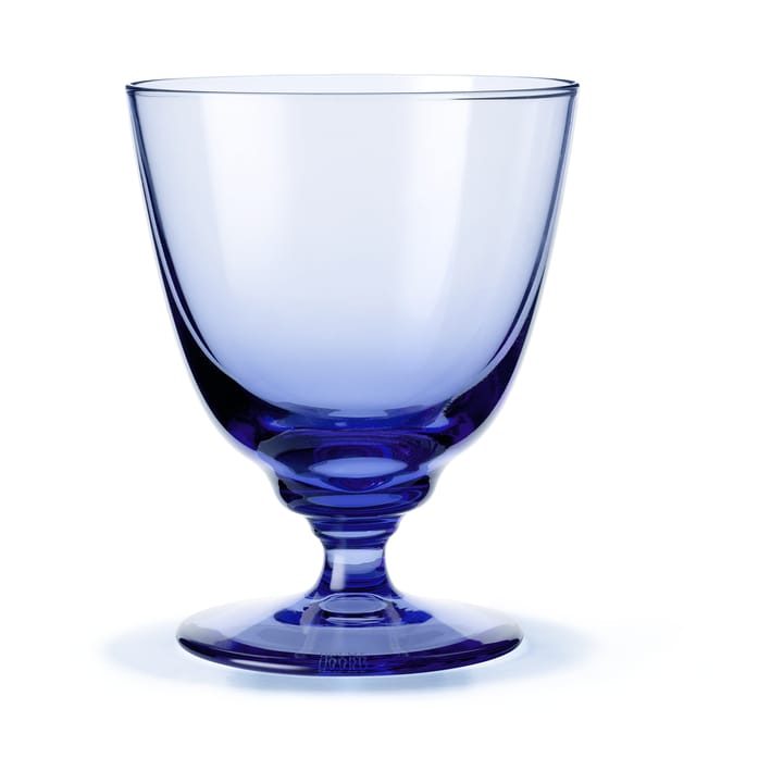 Flow glass on base 35 cl, Dark blue Holmegaard