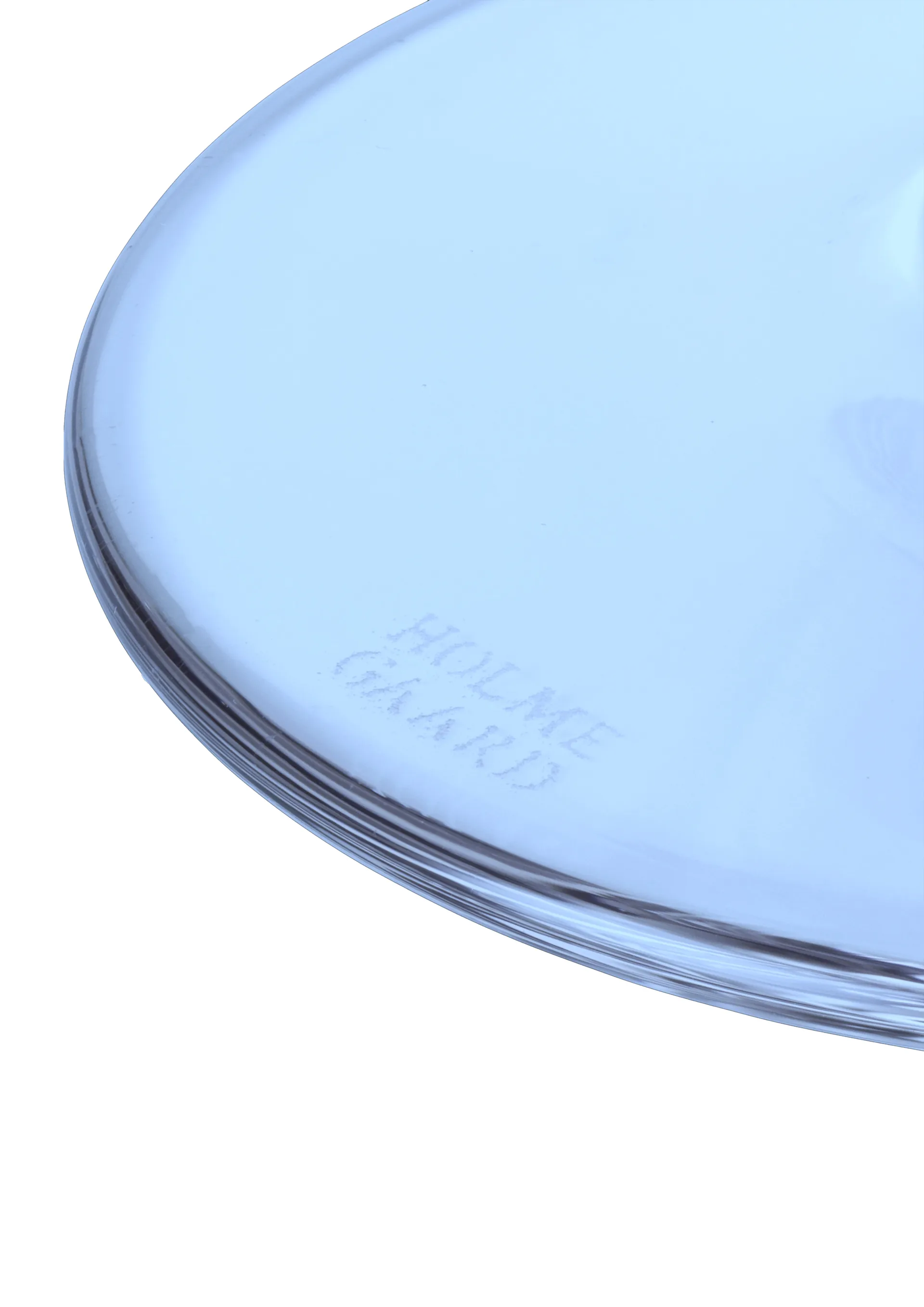 Flow glass on base 35 cl, Dark blue Holmegaard