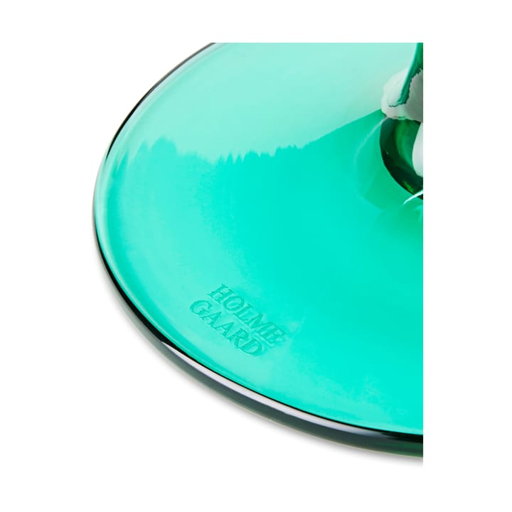 Flow glass on base 35 cl, Emerald green Holmegaard