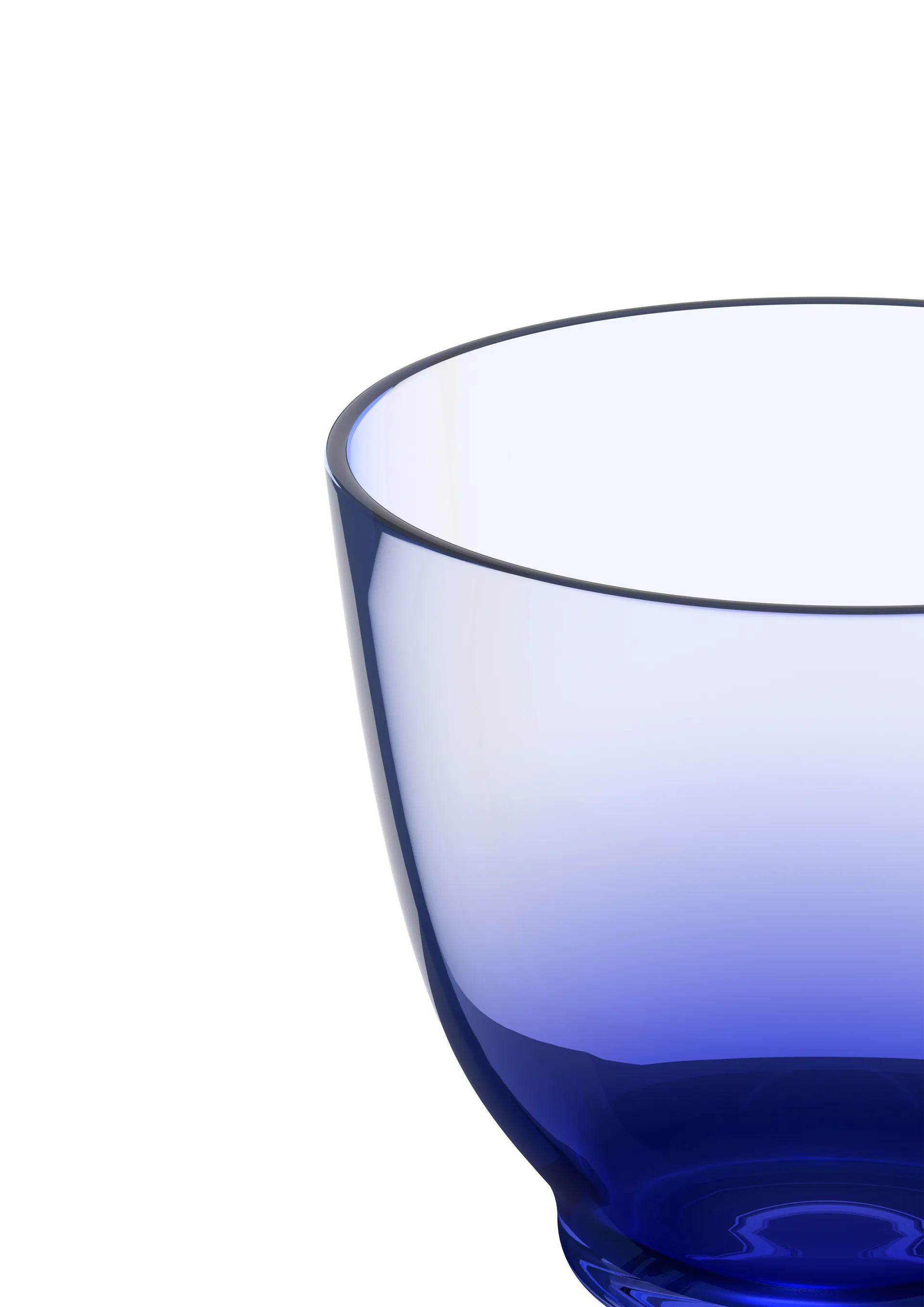 Flow water glass 35 cl, Dark blue Holmegaard