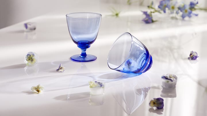 Flow water glass 35 cl, Dark blue Holmegaard