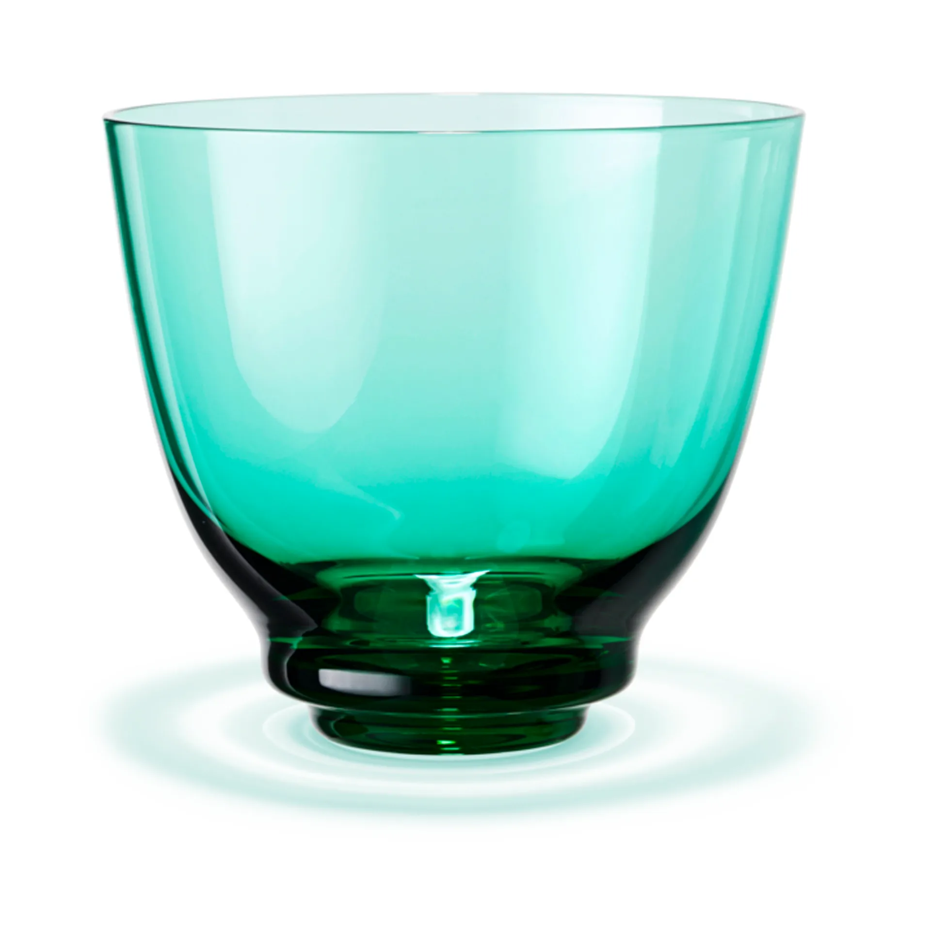 Flow water glass 35 cl, Emerald green Holmegaard