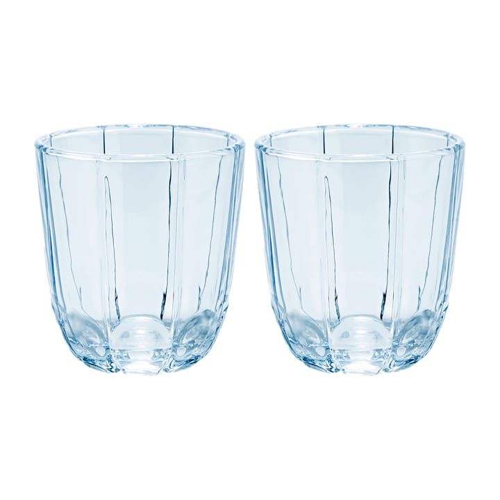 Lily drinking glass 32 cl 2-pack, Blue iris Holmegaard
