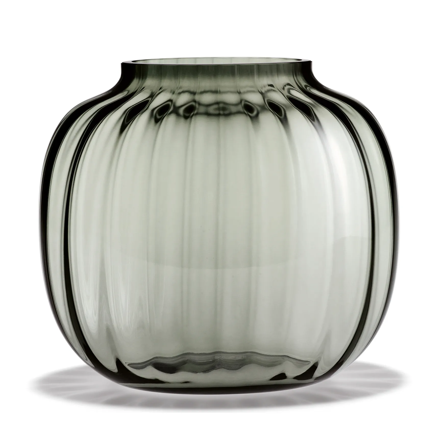 Primula vase oval 17.5 cm, Smoke Holmegaard