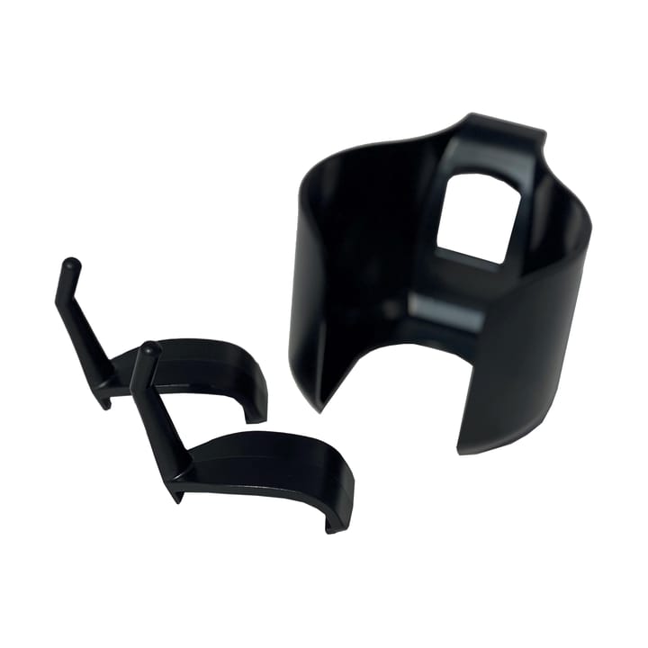 Top Line cup holder and 2 pcs hooks - Black - Hot Wok