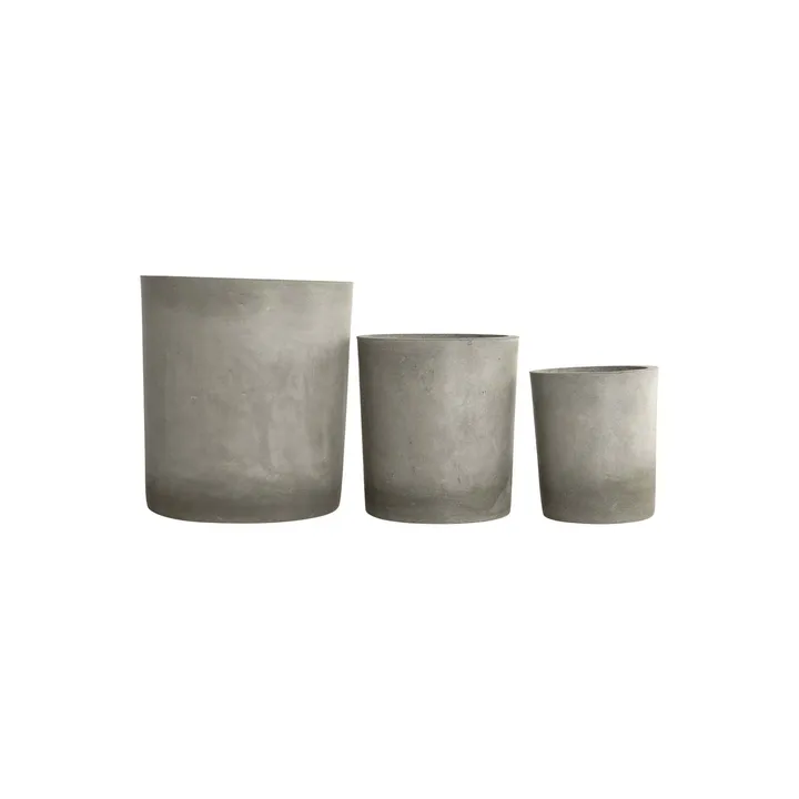 Ave pot 3-pack - Cement - House Doctor