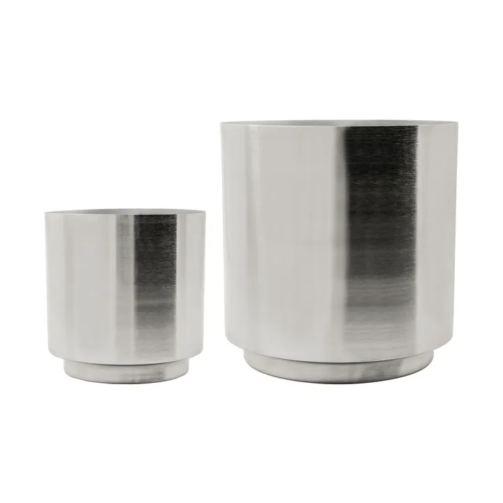 Bailey pot, 2 pieces - Silver finish - House Doctor