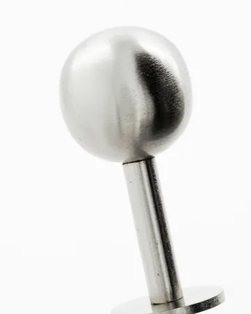 Ball hook 2-pack - Silver finish, Ø8x4 cm - House Doctor
