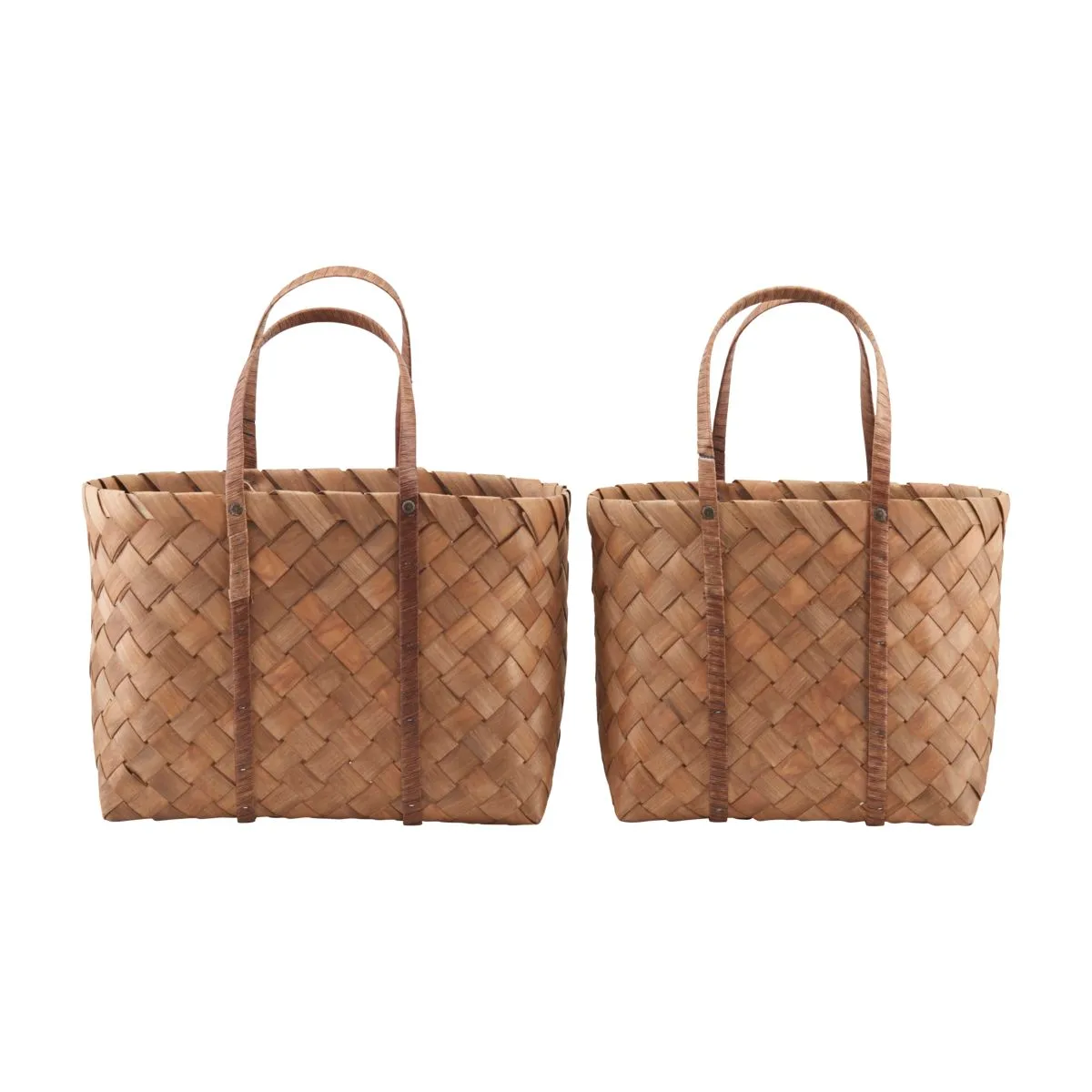 Beach basket/bag set of 2, Pine-brown House Doctor