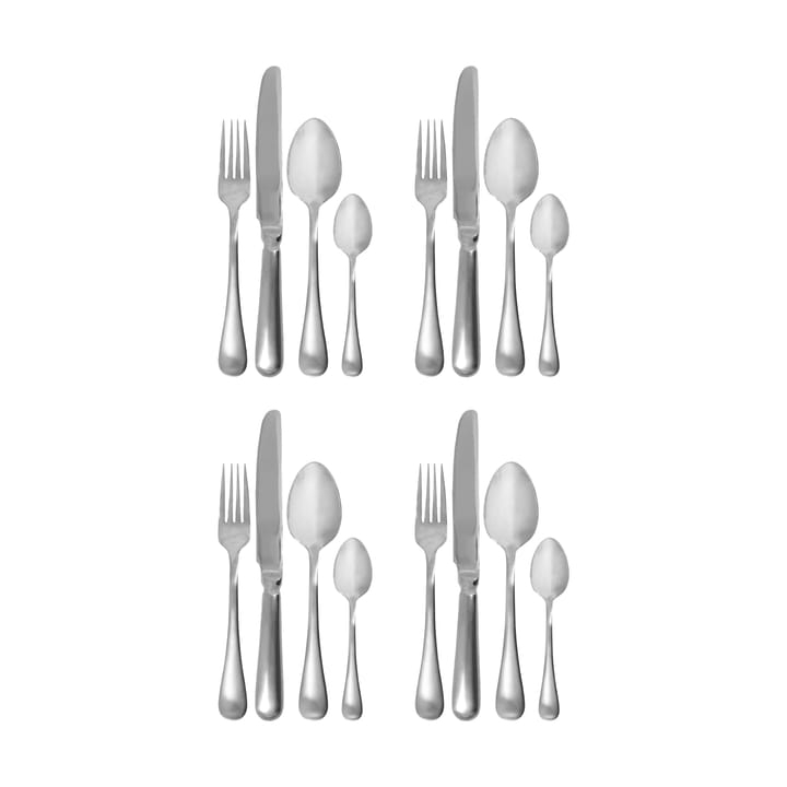 Brush cutlery set 16 pieces - Silver finish - House Doctor