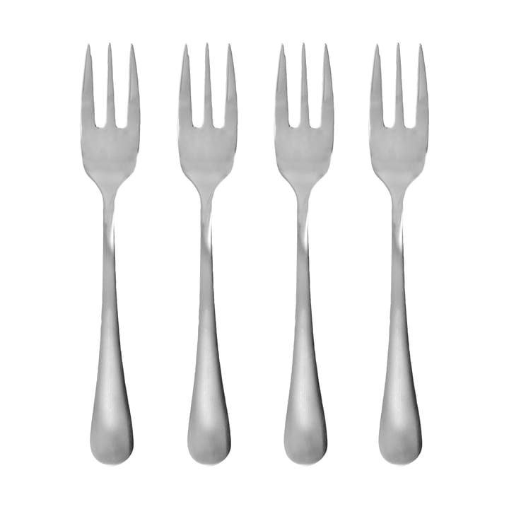 Brush dessert fork 4-pack - Silver finish - House Doctor